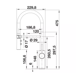 Bateria Blanco CATRIS-S Flexo Filter PVD Steel 526 706